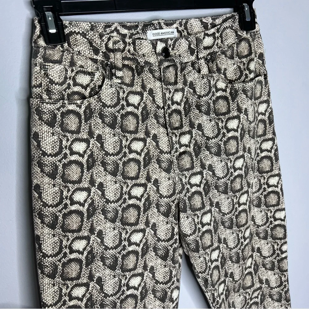 Good American Snake Print Good Leg Jean‎ D2